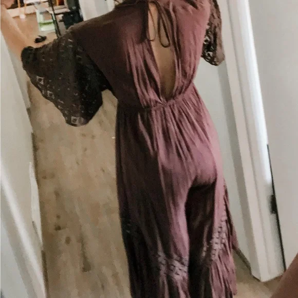 Chocolate Brown Boho Jumpsuit - Picture 3 of 7